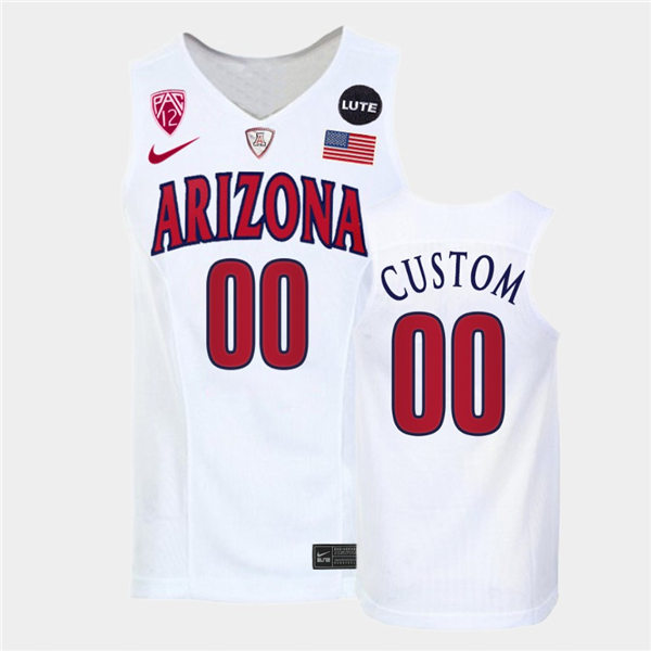  Men Arizona Wildcats Custom Nike White Retro College Basketball Jersey 