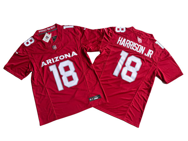  Mens Arizona Cardinals #18 Marvin Harrison Jr.  Cardinal Vapor F.U.S.E. Limited Jersey 