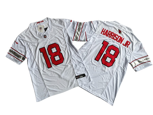  Mens Arizona Cardinals #18 Marvin Harrison Jr. White Vapor F.U.S.E. Limited Jersey 
