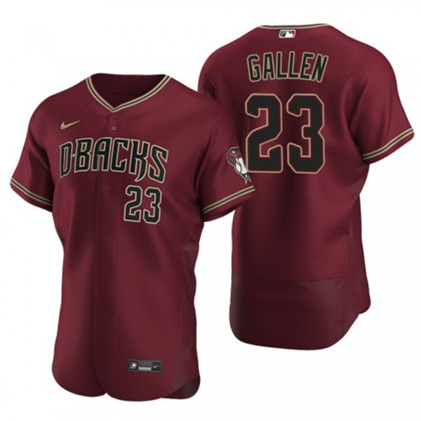  Mens Arizona Diamondbacks #23 Zac Gallen Nike Crimson Alternate FlexBase Jersey 
