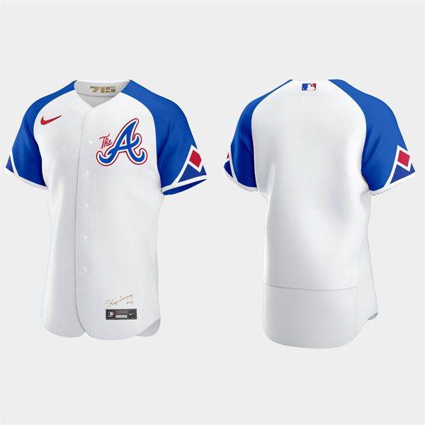  Mens Atlanta Braves Blank City Connect Team Jersey - White 