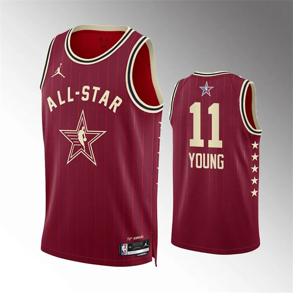  Mens Atlanta Hawks #11 Trae Young Red 2024 NBA All-Star Game Swingman Jersey 