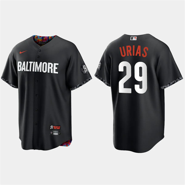  Mens Baltimore Orioles #29 Ramon Urias Black 2023 City Connect Jersey  