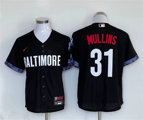  Mens Baltimore Orioles #31 Cedric Mullins Black 2023 City Connect Jersey  