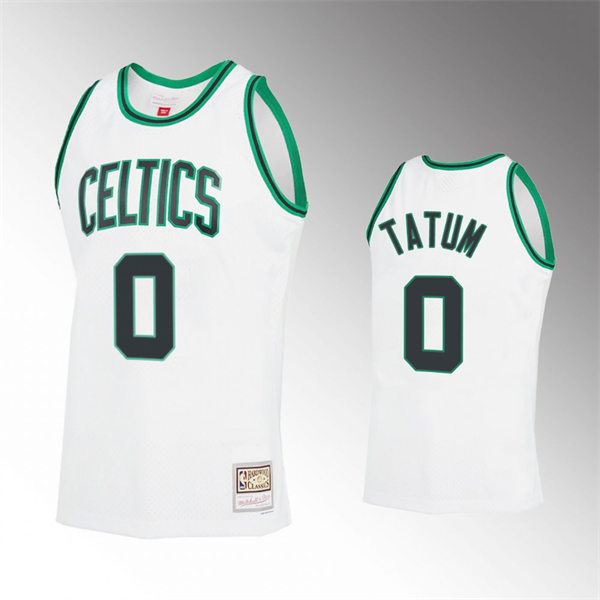  Mens Boston Celtics #0 Jayson Tatum White Reload 2.0 Hardwood Classics Jersey 