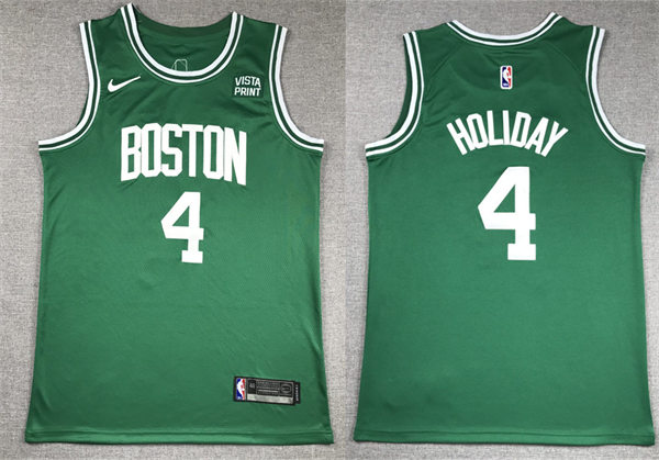  Mens Boston Celtics #4 Jrue Holiday Kelly Green Icon Edition Jersey 