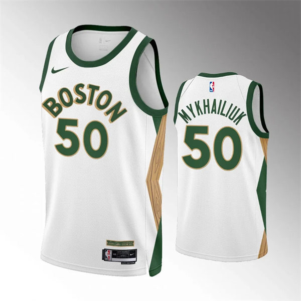  Mens Boston Celtics #50 Sviatoslav Mykhailiuk 2023-24 Cream City Edition Player Jersey 