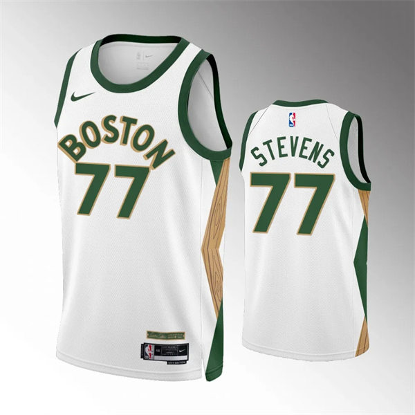 Mens Boston Celtics #77 Lamar Stevens 2023-24 Cream City Edition Player Jersey 