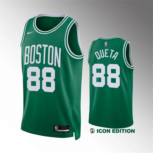  Mens Boston Celtics #88 Neemias Queta Kelly Green Icon Edition Jersey 