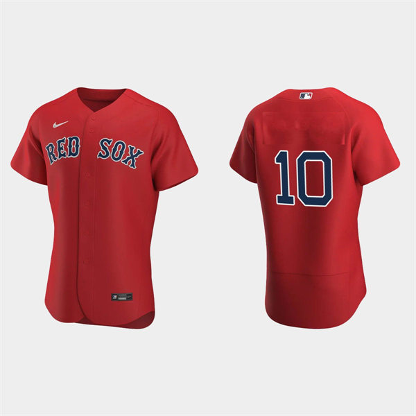  Mens Boston Red Sox #10 Trevor Story Nike Red Alternate FlexBase Player Jersey 