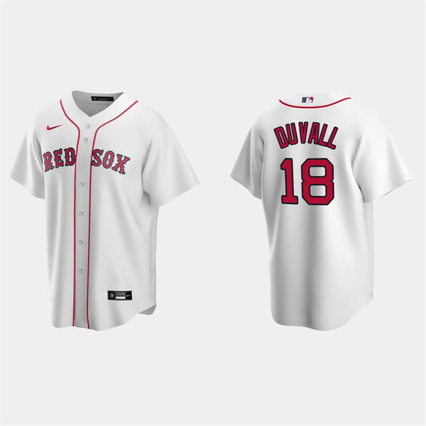  Mens Boston Red Sox #18 Adam Duvall Nike White Home with Name Cool Base Jersey 