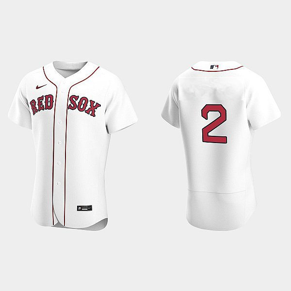  Mens Boston Red Sox #2 Justin Turner Nike White Home FlexBase Jersey 