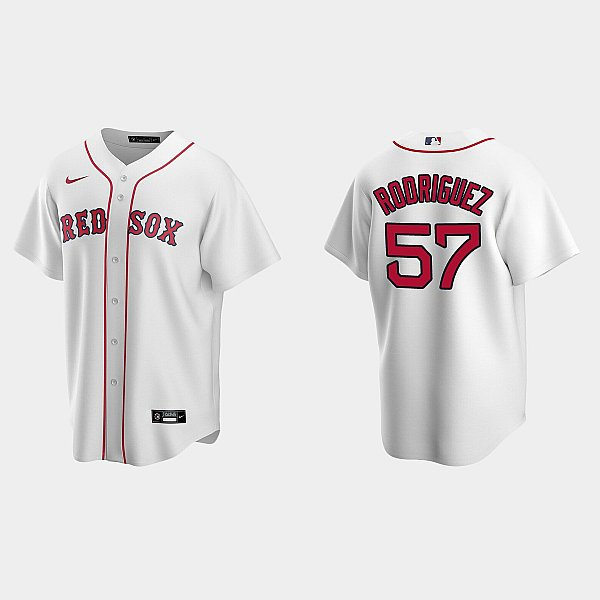  Mens Boston Red Sox #57 Joely Rodriguez Nike White Home with Name Cool Base Jersey 