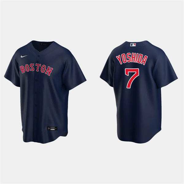  Mens Boston Red Sox #7 Masataka Yoshida Nike Navy Alternate Cool Base Jersey 