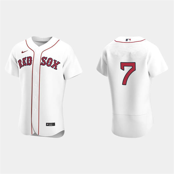  Mens Boston Red Sox #7 Masataka Yoshida Nike White Home FlexBase Jersey 