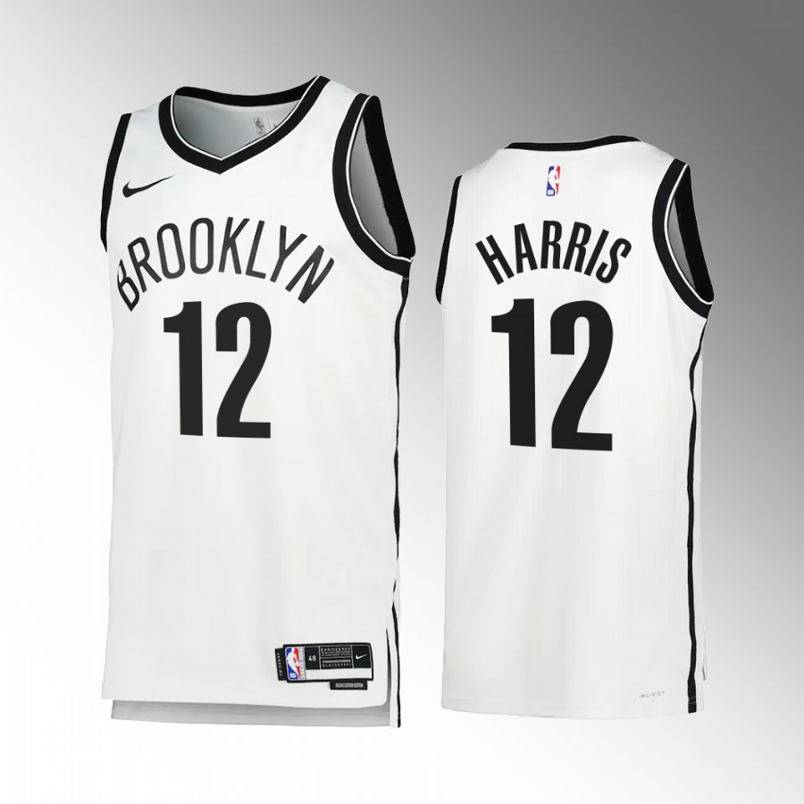  Mens Brooklyn Nets #12 Joe Harris Nike White Association Edition Player Jersey 