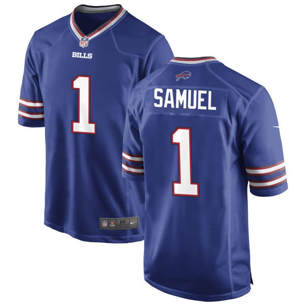  Mens Buffalo Bills #1 Curtis Samuel Nike Royal Team Color Vapor Limited Jersey 