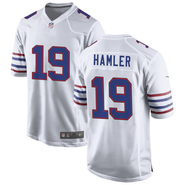  Mens Buffalo Bills #19 K. J. Hamler Nike White Alternate Retro Vapor Limited Jersey 