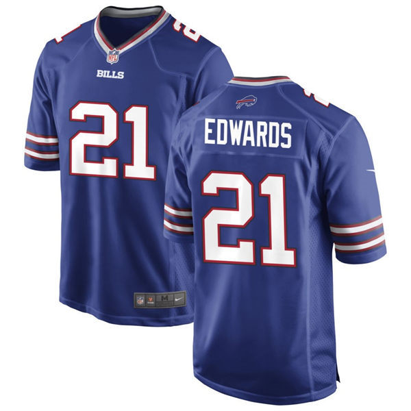  Mens Buffalo Bills #21 Mike Edwards Nike Royal Team Color Vapor Limited Jersey 