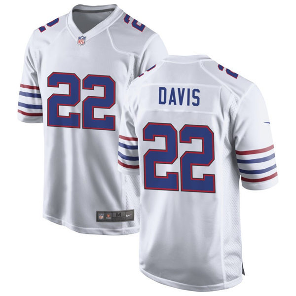  Mens Buffalo Bills #22 Ray Davis Nike White Alternate Retro Vapor Limited Jersey 