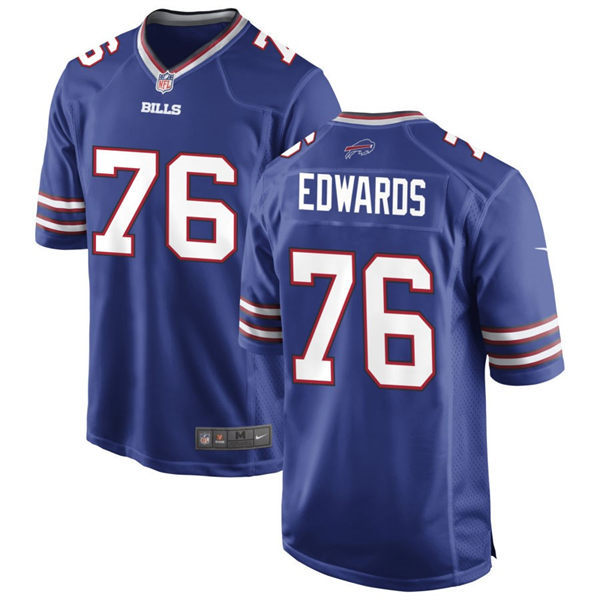  Mens Buffalo Bills #76 David Edwards Nike Royal Team Color Vapor Limited Jersey 