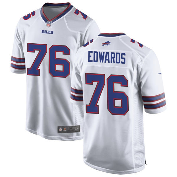  Mens Buffalo Bills #76 David Edwards Nike White Away Vapor Limited Jersey 