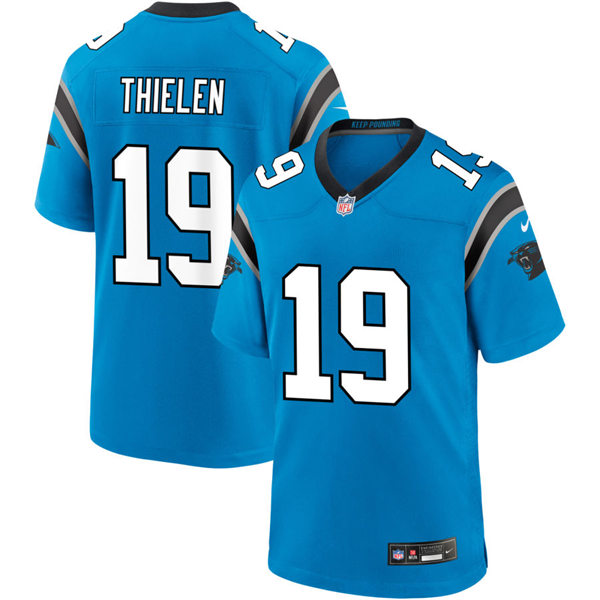  Mens Carolina Panthers #19 Adam Thielen Nike Blue Vapor Untouchable Limited Jersey 