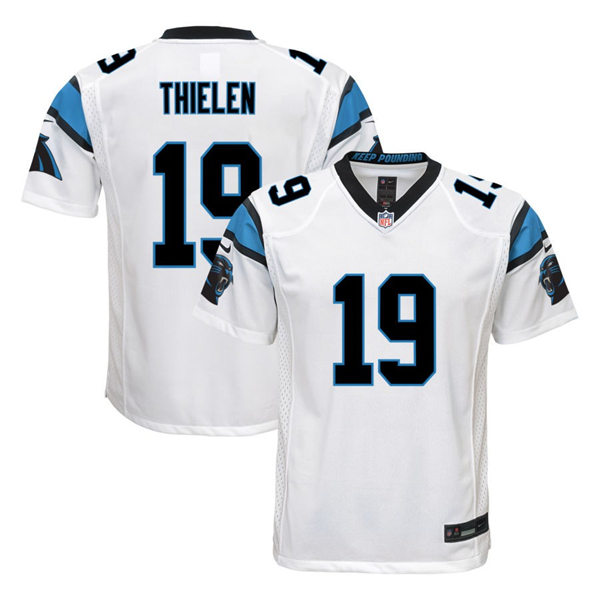  Mens Carolina Panthers #19 Adam Thielen Nike White Vapor Untouchable Limited Jersey 