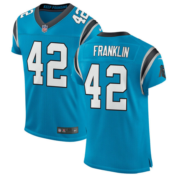  Mens Carolina Panthers #42 Sam Franklin Nike Blue Vapor Untouchable Limited Jersey 
