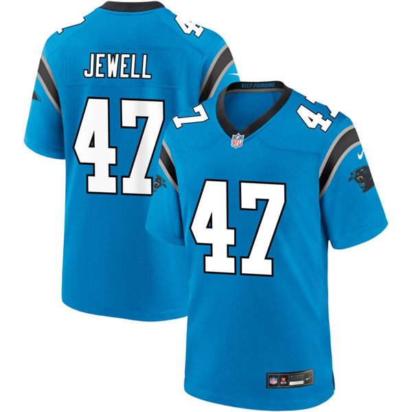  Mens Carolina Panthers #47 Josey Jewell Nike Blue Vapor Untouchable Limited Jersey 