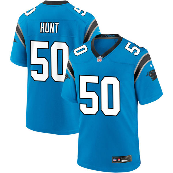  Mens Carolina Panthers #50 Robert Hunt  Nike Blue Vapor Untouchable Limited Jersey 
