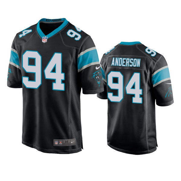 Mens Carolina Panthers #94 Henry Anderson Nike Black Vapor Untouchable Limited Jersey 