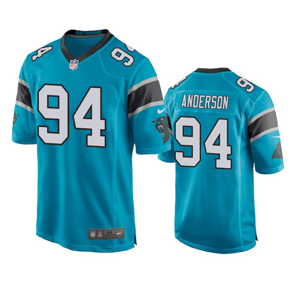  Mens Carolina Panthers #94 Henry Anderson Nike Blue Vapor Untouchable Limited Jersey 