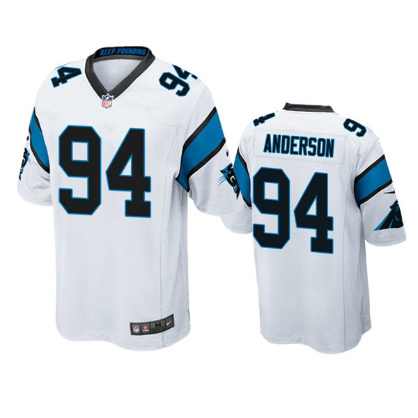  Mens Carolina Panthers #94 Henry Anderson Nike White Vapor Untouchable Limited Jersey 