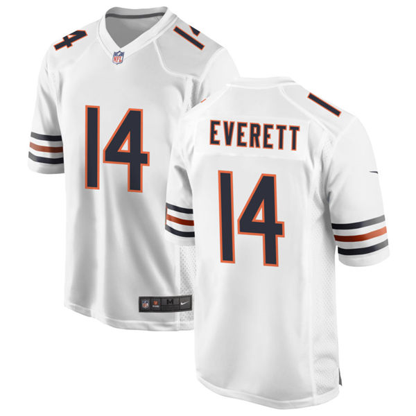  Mens Chicago Bears #14 Gerald Everett Nike White Vapor Untouchable Limited Jersey 