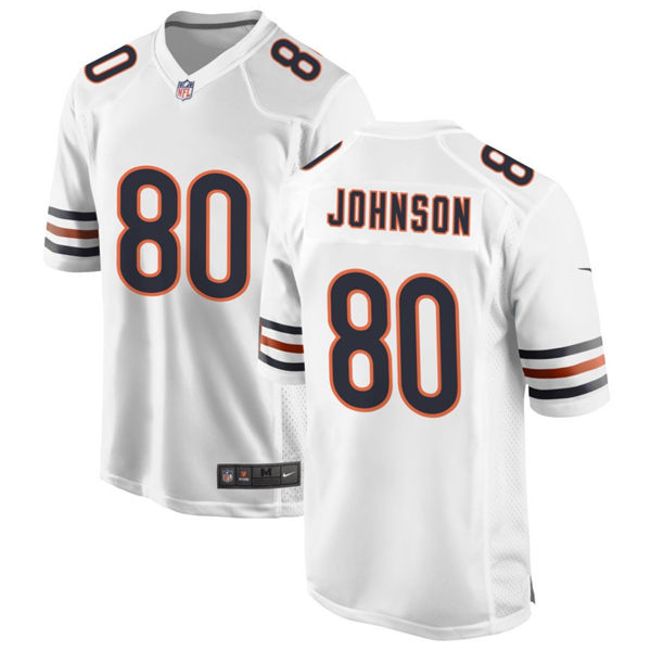  Mens Chicago Bears #80 Collin Johnson Nike White Vapor Untouchable Limited Jersey 