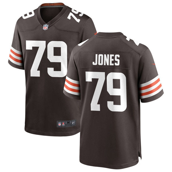  Mens Cleveland Browns #79 Dawand Jones Nike Brown Home Vapor Limited Jersey 