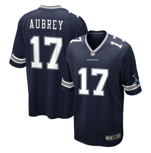  Mens Dallas Cowboys #17 Brandon Aubrey Nike 2023 Navy Vapor F.U.S.E. Limited Jersey 
