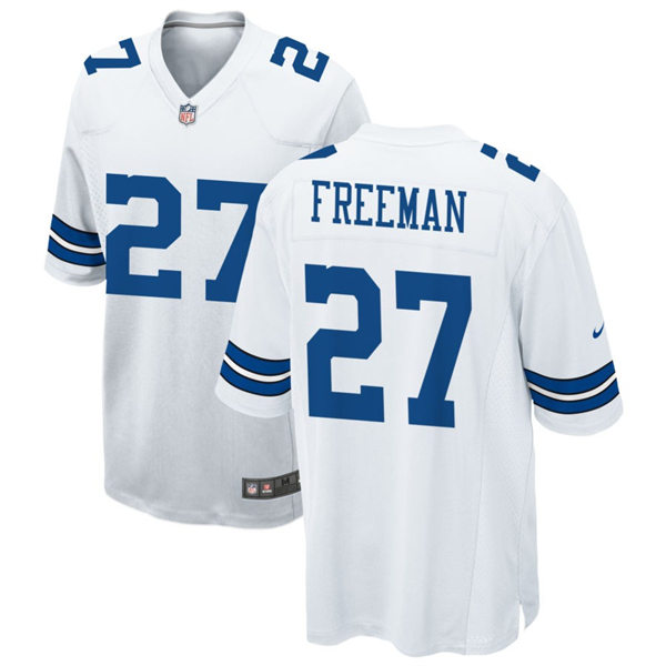  Mens Dallas Cowboys #27 Royce Freeman Nike White Vapor F.U.S.E. Limited Jersey 