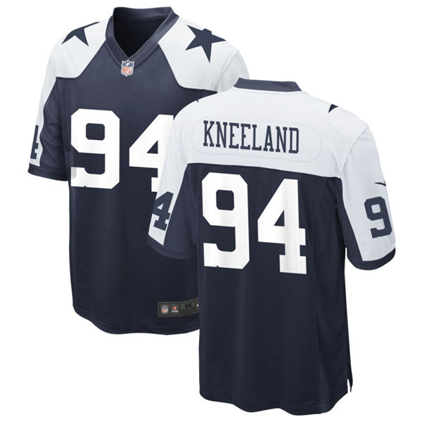  Mens Dallas Cowboys #94 Marshawn Kneeland Nike Navy Alternate Vapor F.U.S.E. Limited Jersey 