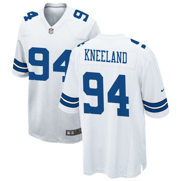  Mens Dallas Cowboys #94 Marshawn Kneeland Nike White Vapor F.U.S.E. Limited Jersey 