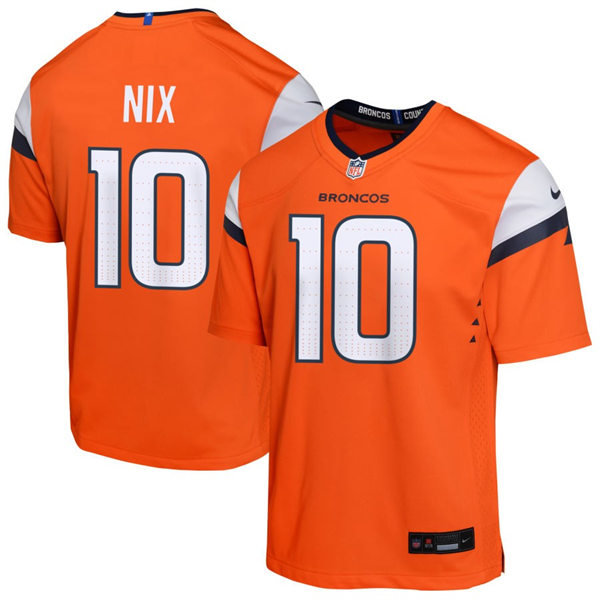 Mens Denver Broncos #10 Bo Nix Nike Orange Vapor F.U.S.E. Limited Jersey 