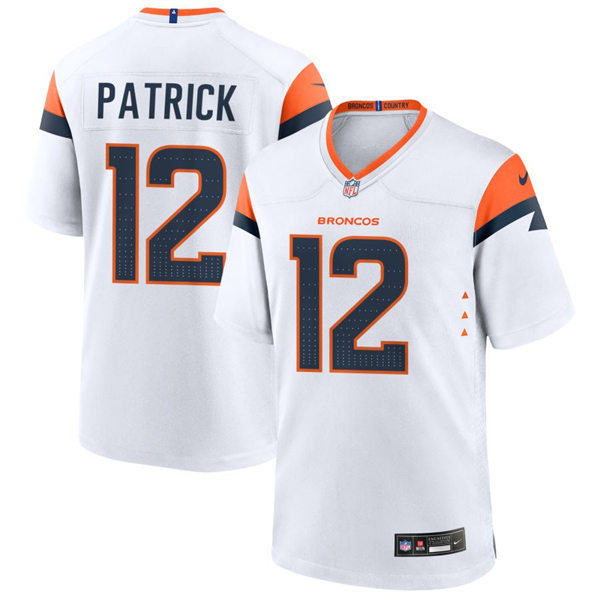  Mens Denver Broncos #12 Tim Patrick Nike White Vapor F.U.S.E. Limited Jersey 