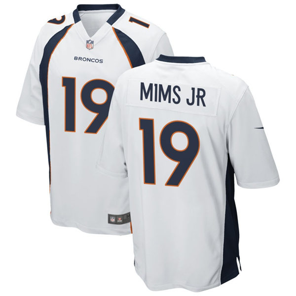  Mens Denver Broncos #19 Marvin Mims Jr. Nike White Vapor Untouchable Limited Jersey 