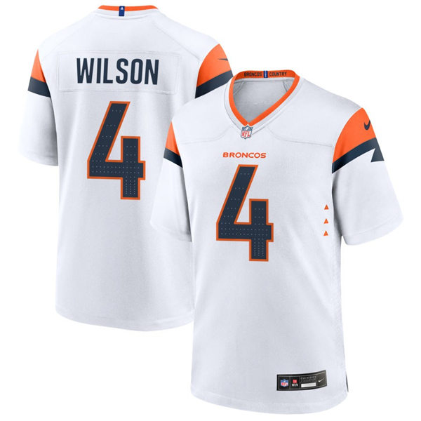  Mens Denver Broncos #4 Zach Wilson Nike White Vapor F.U.S.E. Limited Jersey 