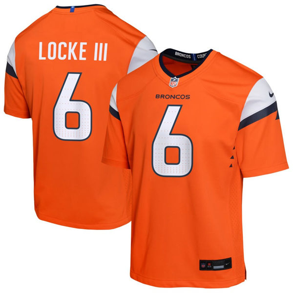  Mens Denver Broncos #6 P.J. Locke III Nike Orange Vapor F.U.S.E. Limited Jersey 