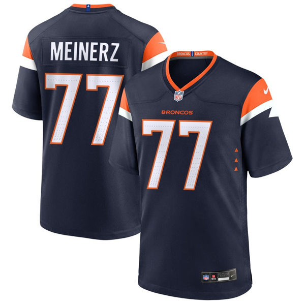  Mens Denver Broncos #77 Quinn Meinerz Nike Navy Alternate Vapor F.U.S.E. Limited Jersey 