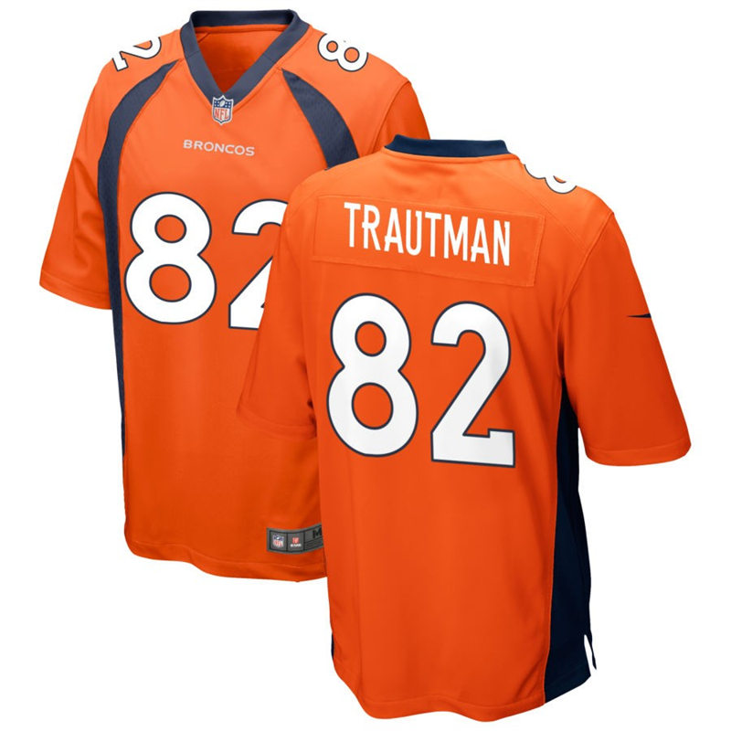  Mens Denver Broncos #82 Adam Trautman Nike Orange Vapor Untouchable Limited Jersey 