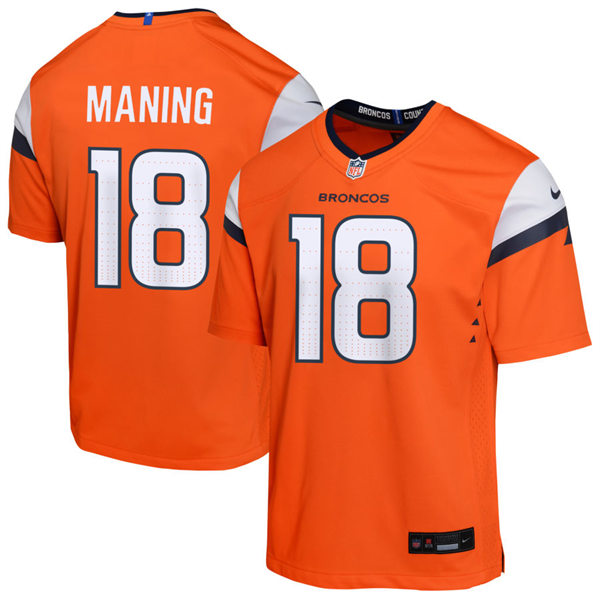  Mens Denver Broncos Retired Player #18 Peyton Manning Nike Orange Vapor F.U.S.E. Limited Jersey 