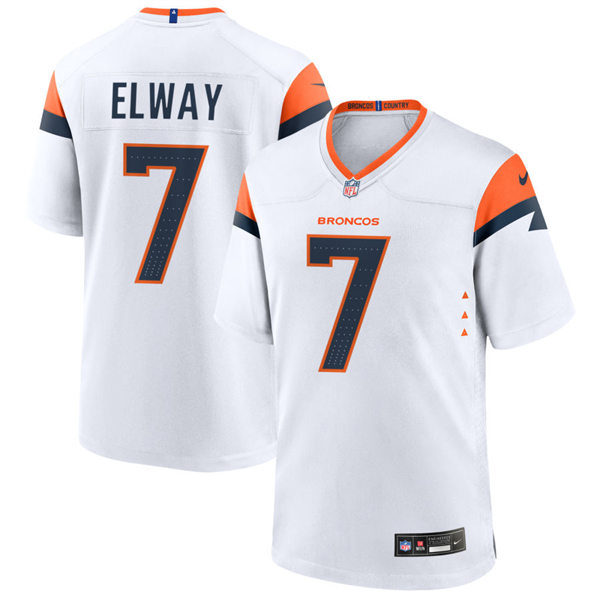  Mens Denver Broncos Retired Player #7 John Elway Nike White Vapor F.U.S.E. Limited Jersey 